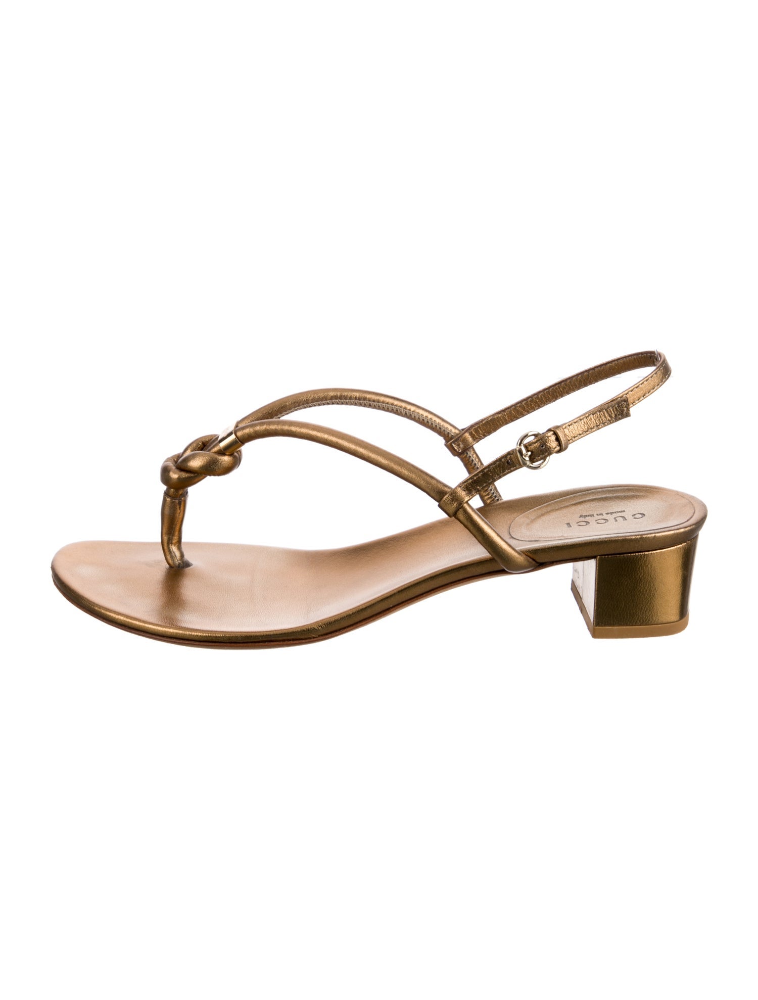 Gucci Leather Slingback Sandals